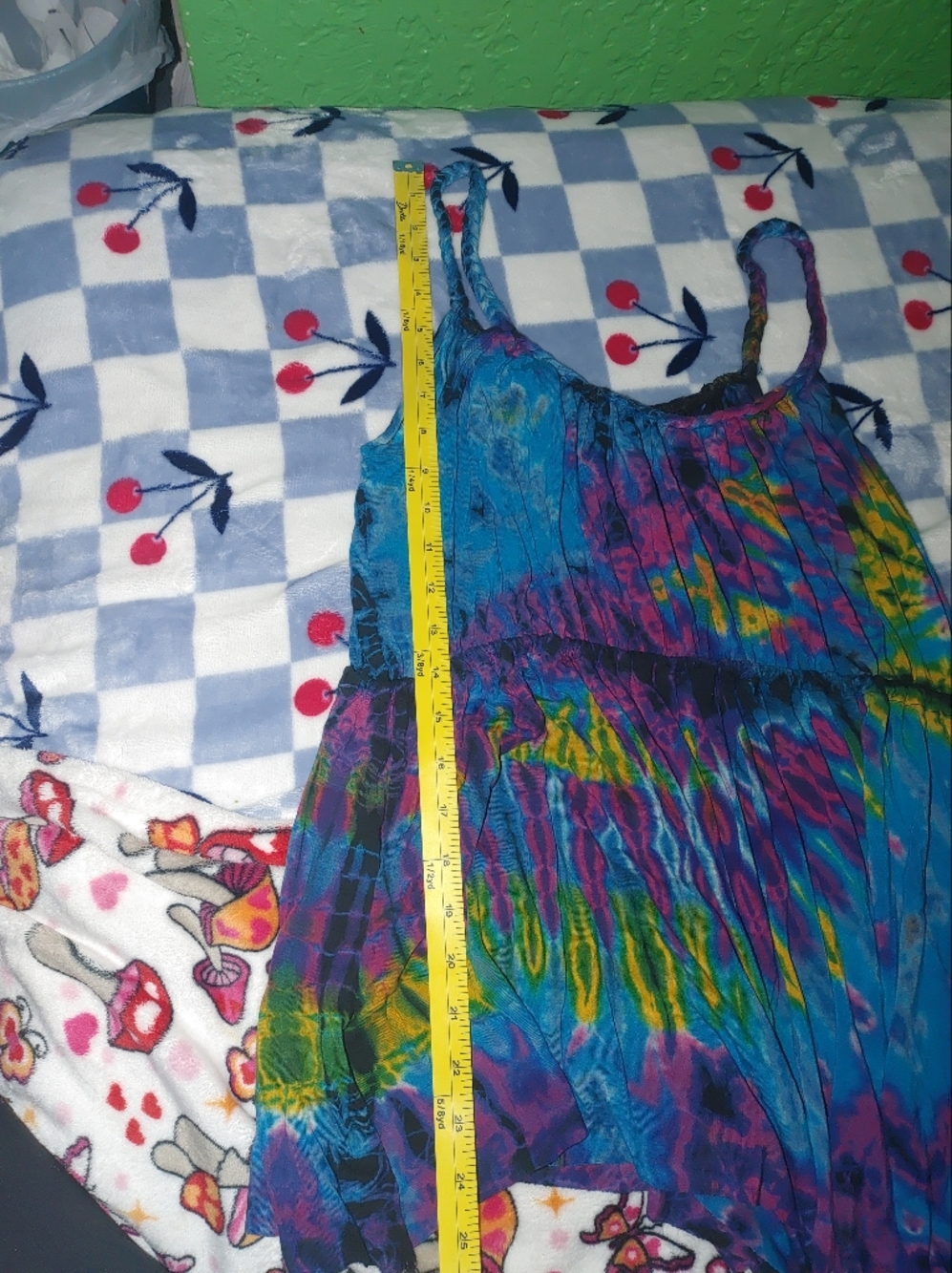 Blue Tie-Dye Spaghetti Strap Tank Top - Picture 5 of 7